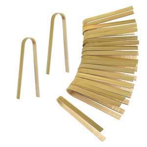 10 x Bamboo Tongs